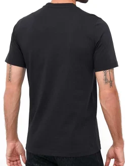 T-shirt manica corta con stampa logo nero