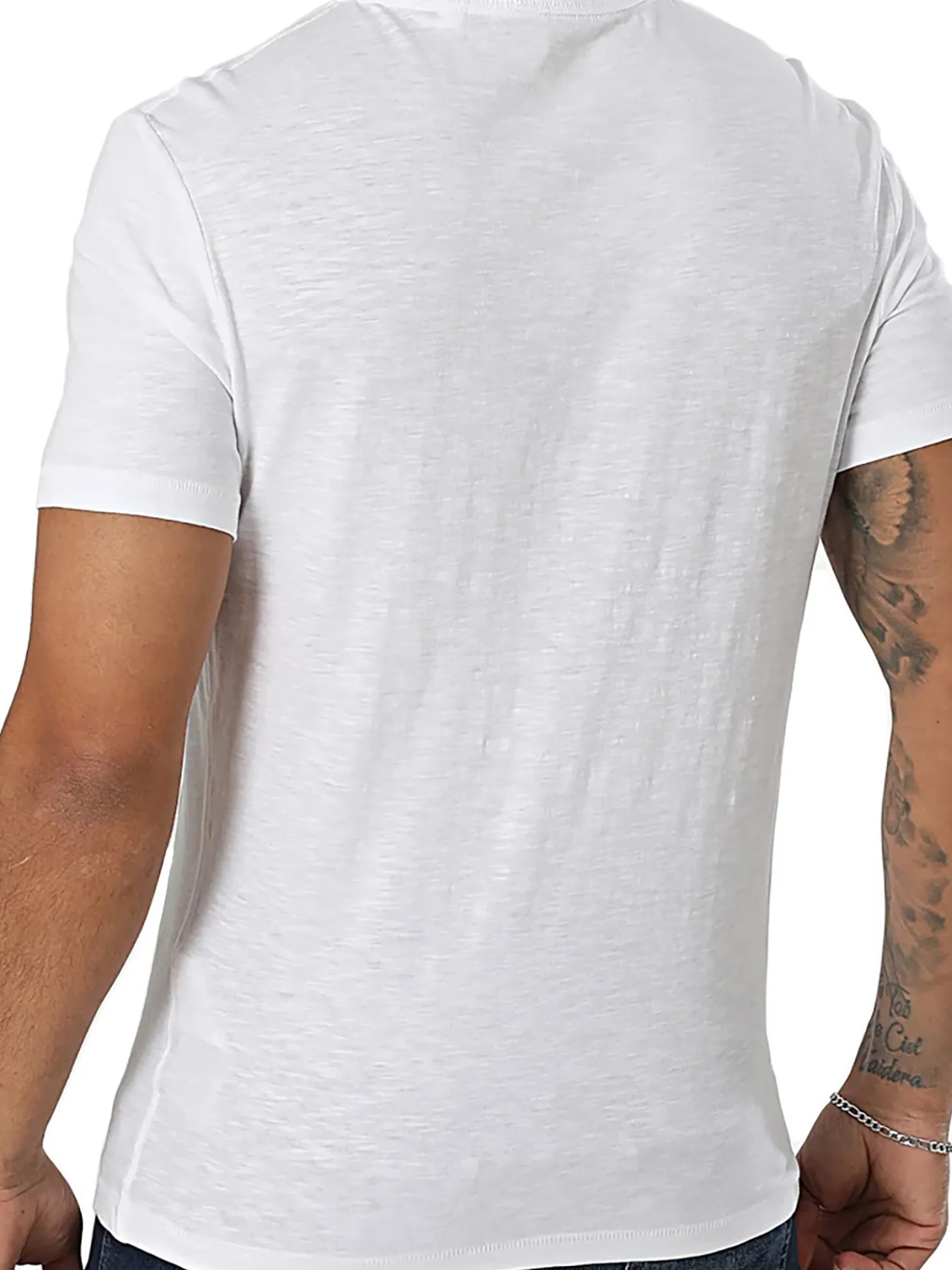 T-shirt manica corta dyed embro bianco
