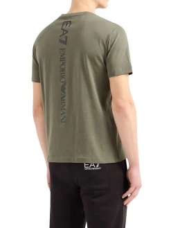T-shirt manica corta logo jersey verde