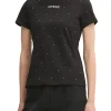 T-shirt manica corta Rhinestone nero