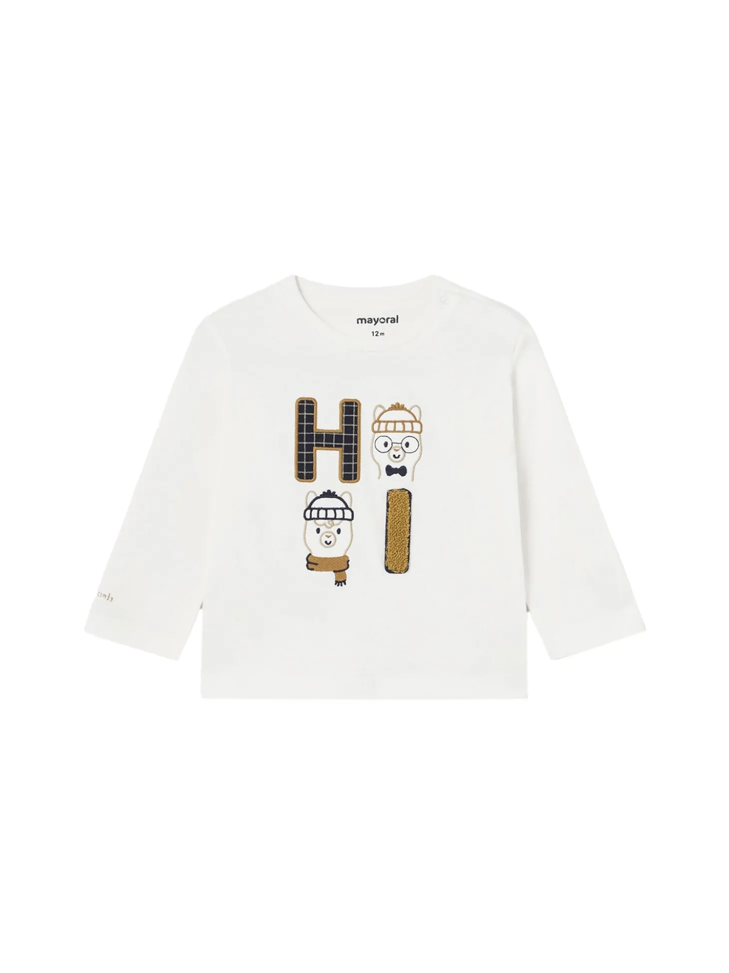T-shirt manica lunga alpaca bianco