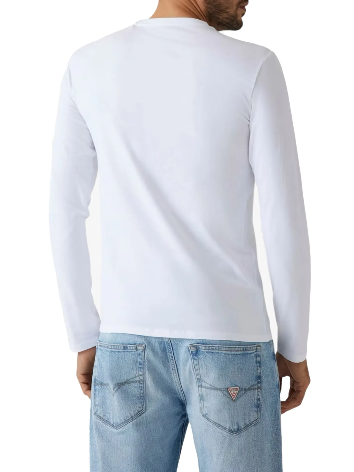 T-shirt manica lunga core jersey bianco