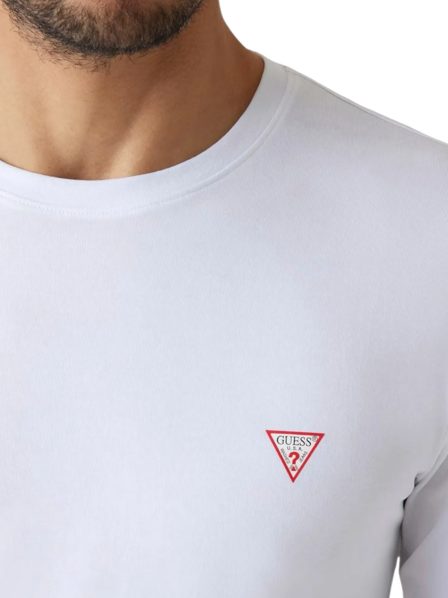 T-shirt manica lunga core jersey bianco