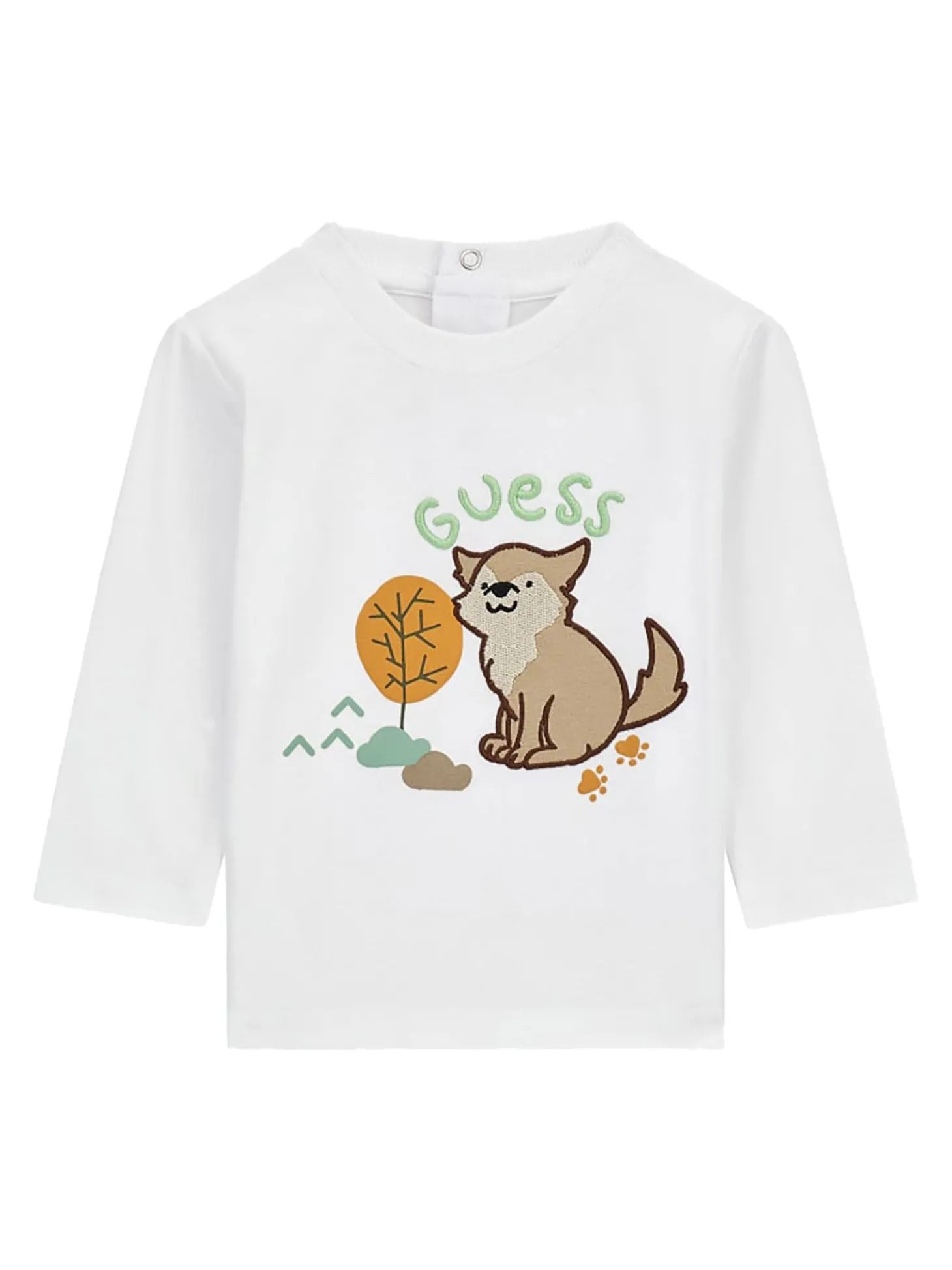 T-shirt manica lunga Let's explore bianco