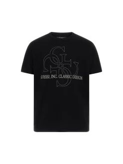 T-shirt maniche corte con stampa logo 4g nero