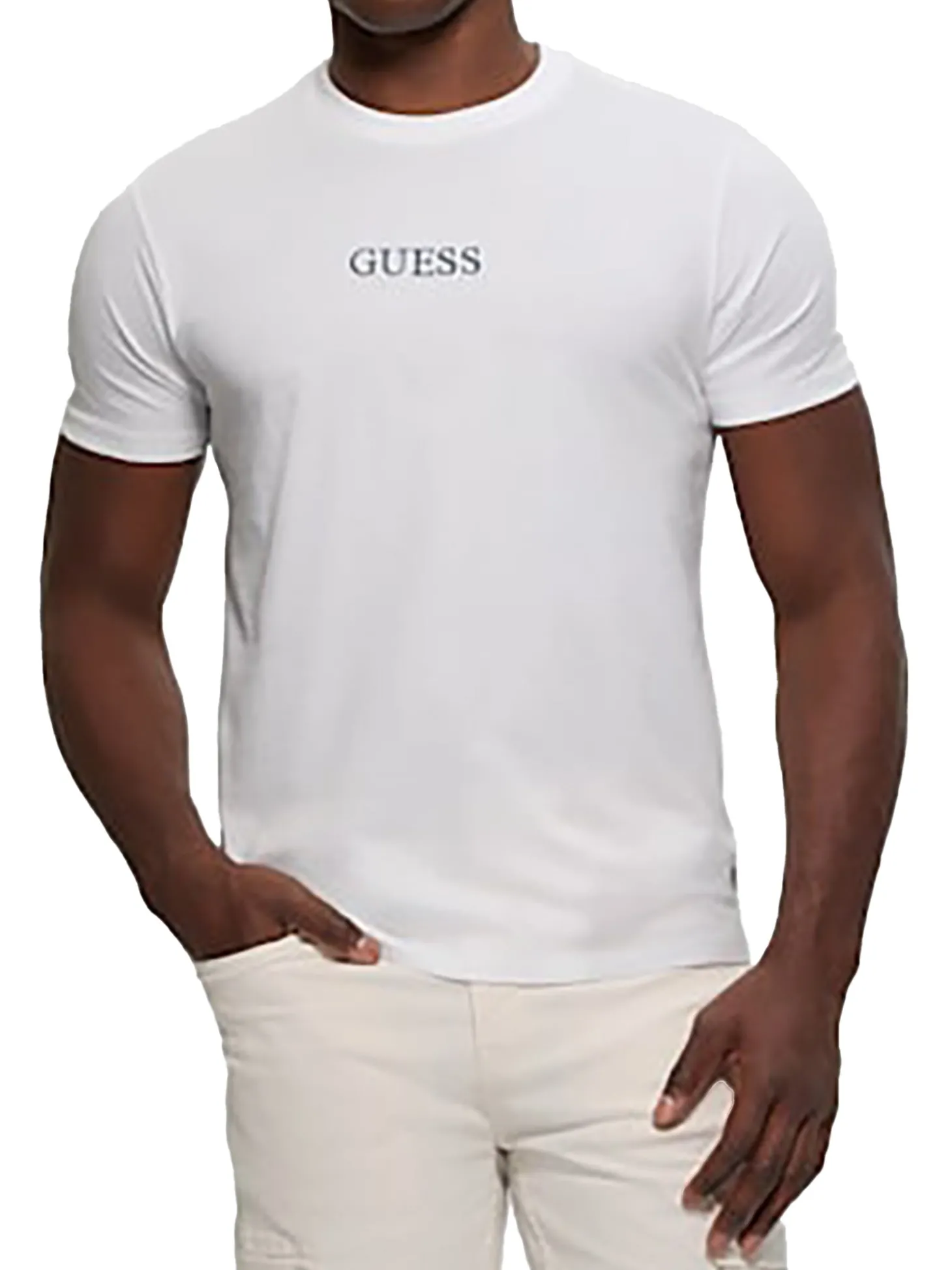 T-shirt maniche corte con stampa posteriore bianco