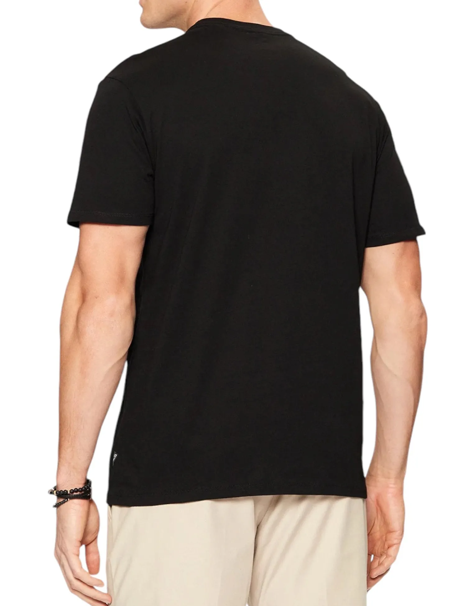 T-shirt maniche corte con logo triangolo nero