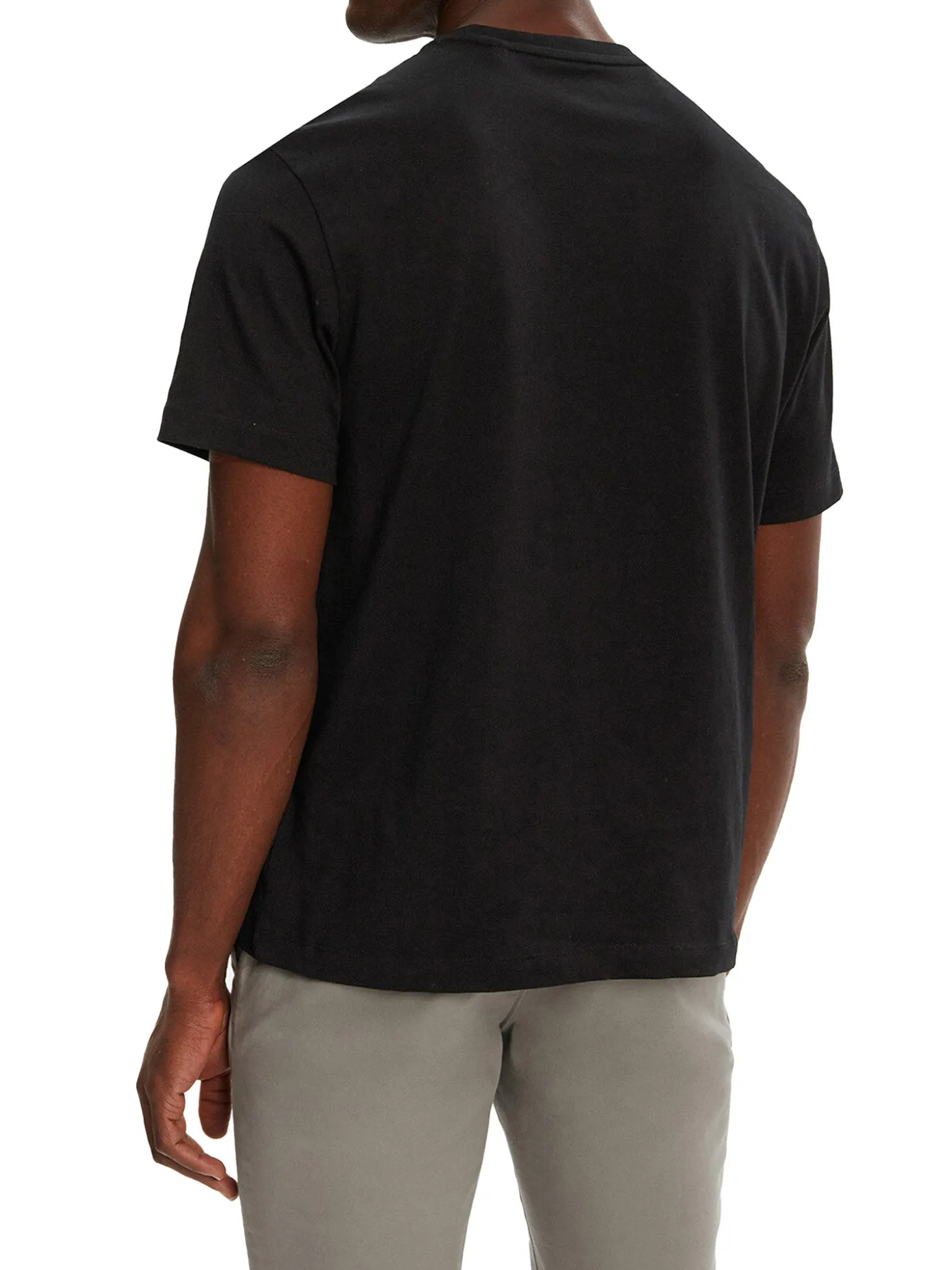 T-shirt maniche corte con tasca e piccolo logo nero