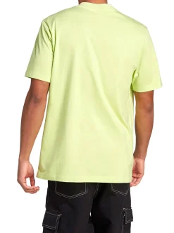 T-shirt maniche corte con logo a contrasto lime