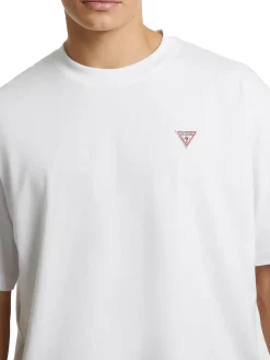 T-shirt maniche corte con mini triangolo bianco