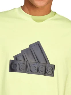 T-shirt maniche corte con logo a contrasto lime