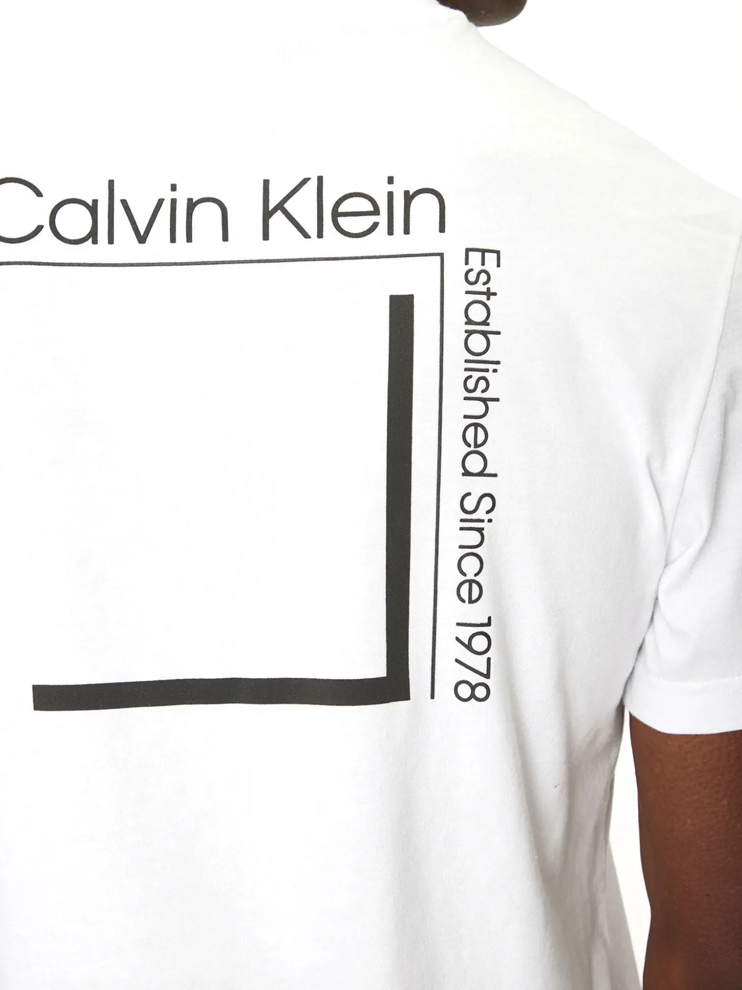 T-shirt maniche corte cp-linear box logo bianco