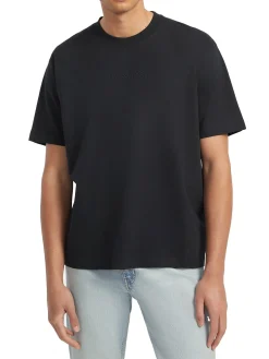 T-shirt maniche corte logo totno su tono nero