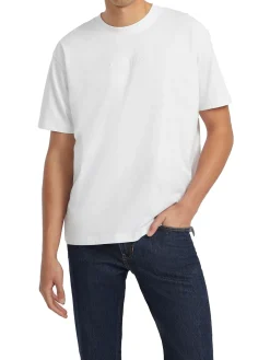 T-shirt maniche corte logo totno su tono bianco