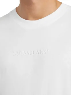 T-shirt maniche corte logo totno su tono bianco