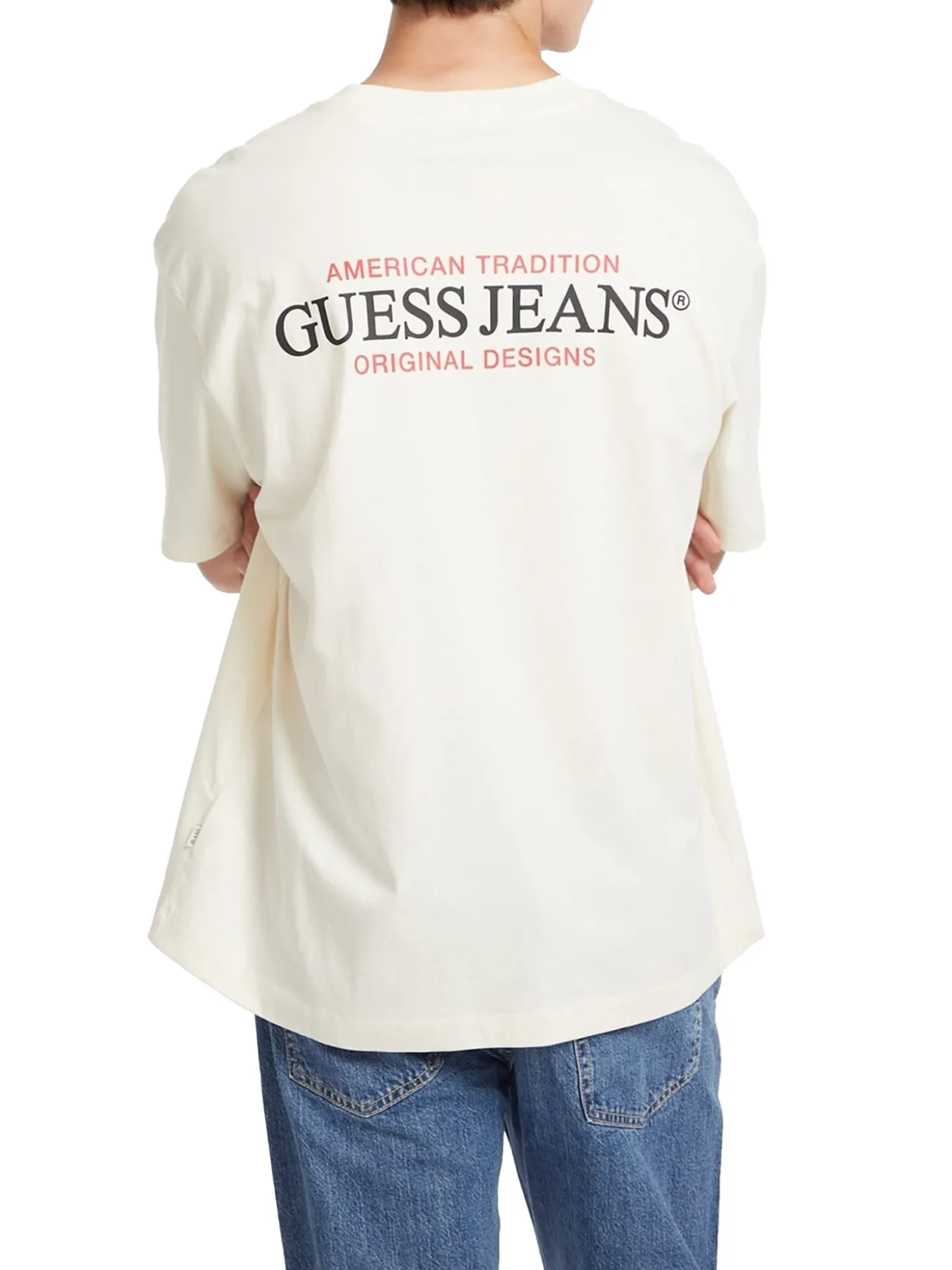 T-shirt maniche corte oversize American Tradition panna