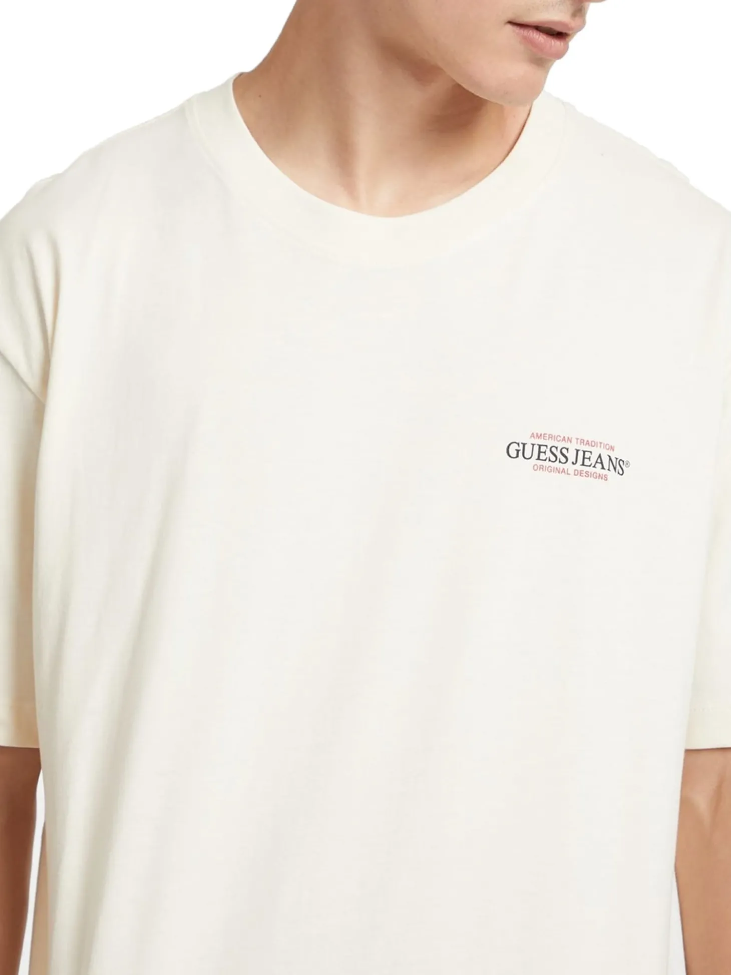 T-shirt maniche corte oversize American Tradition panna