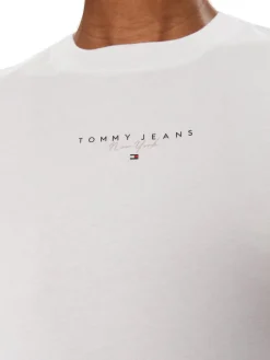 T-shirt regular fit essential stampa logo TJ - NY bianco