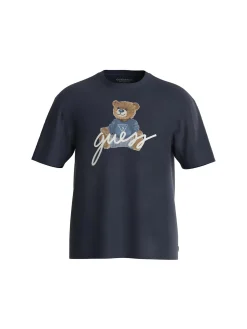 T-Shirt Slim Fit con teddy in jersey