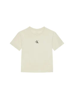 T-shirt teen logo boxy beige