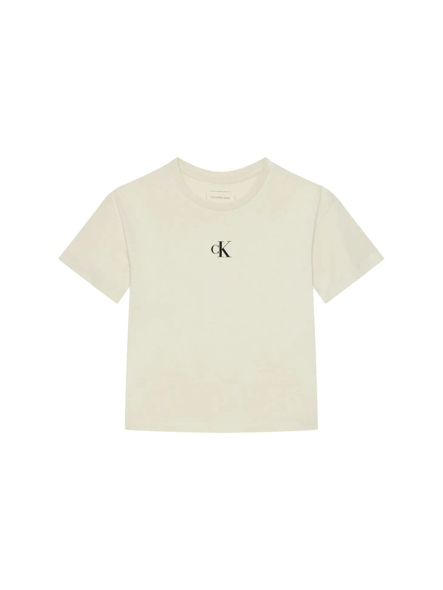 T-shirt teen logo boxy beige