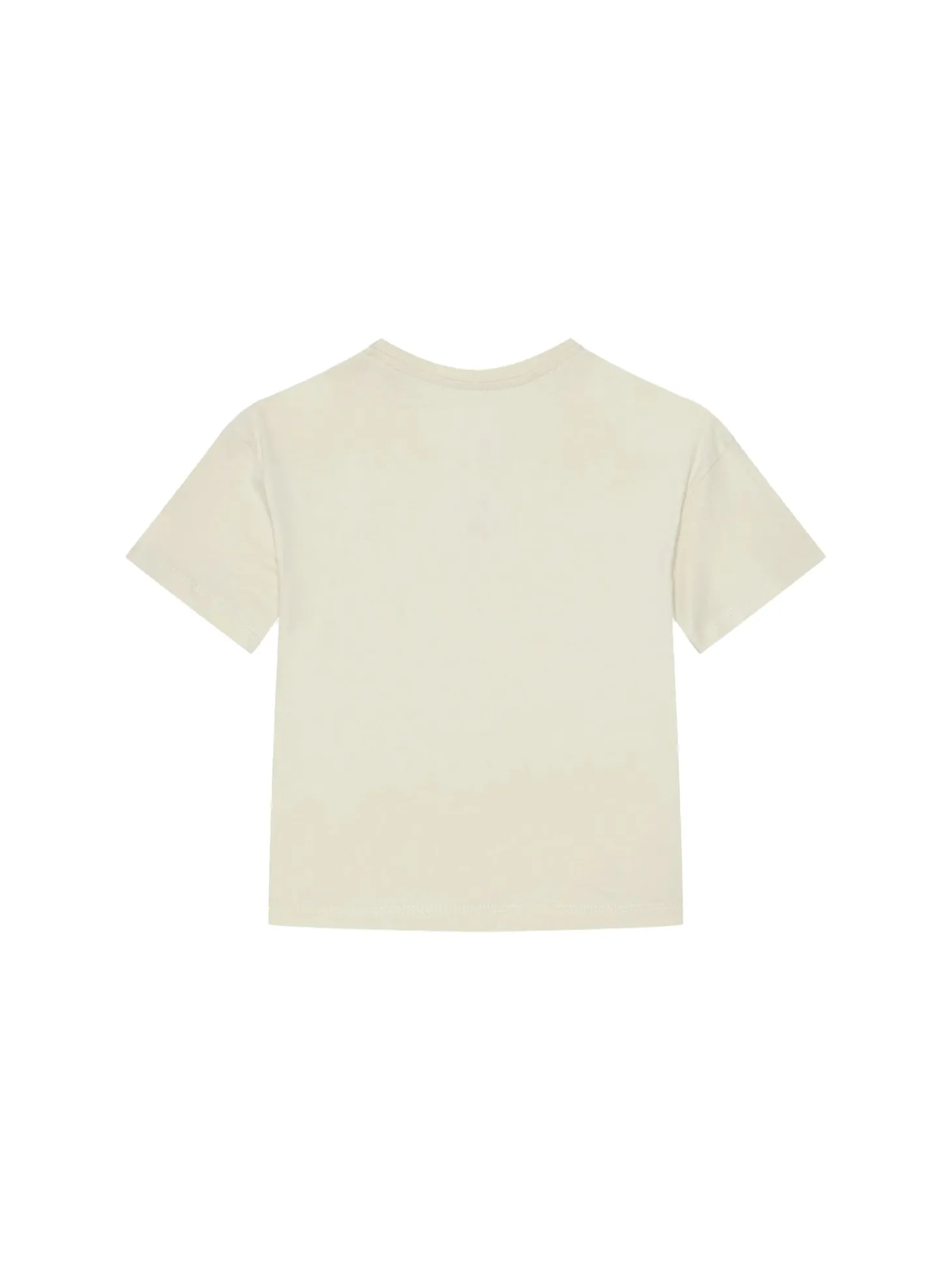 T-shirt teen logo boxy beige
