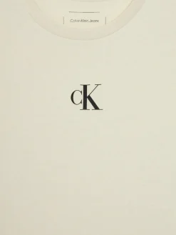 T-shirt teen logo boxy beige