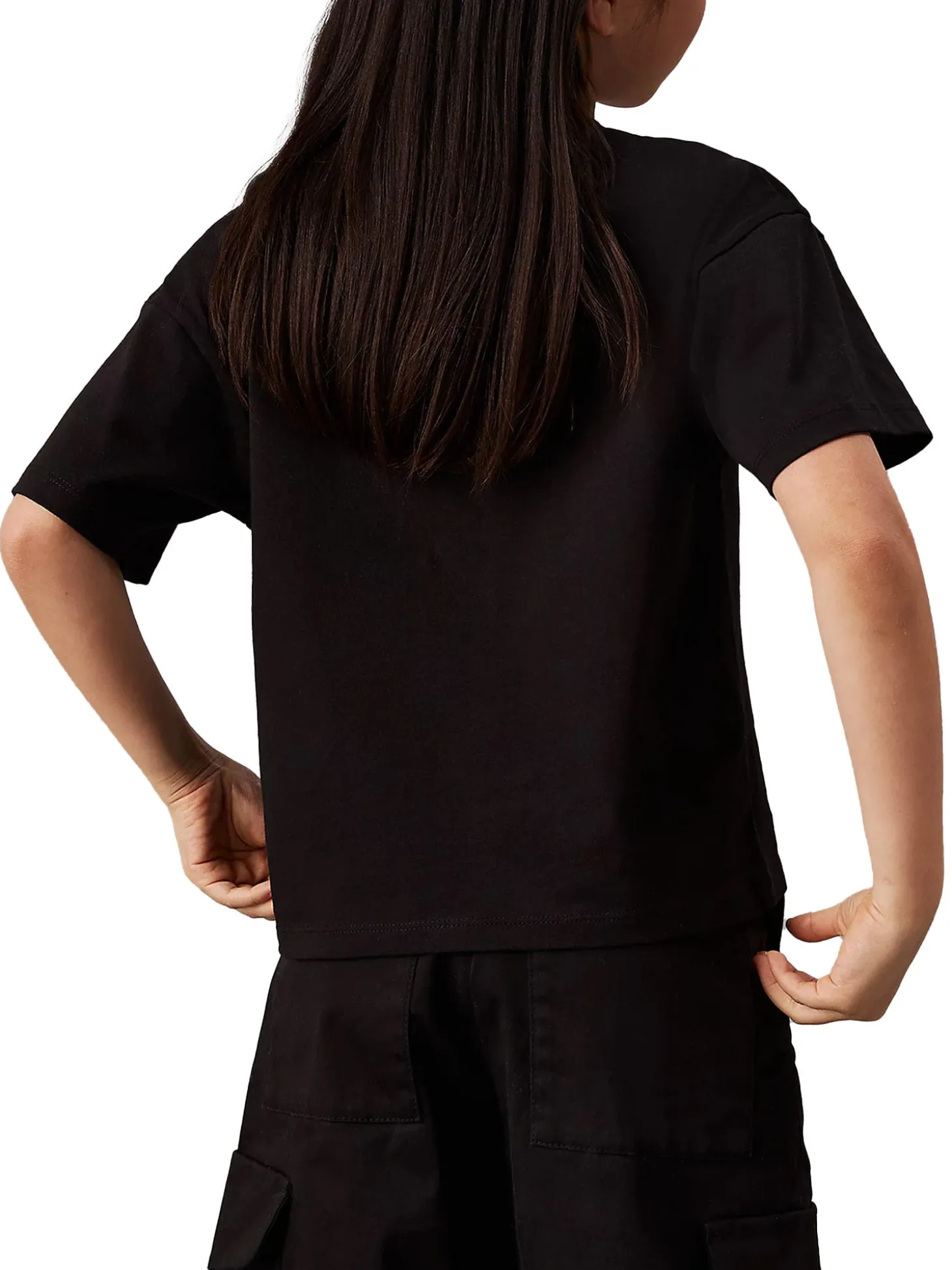 T-shirt teen logo boxy nero