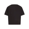T-shirt teen logo glitter monogram nero