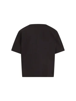 T-shirt teen logo glitter monogram nero