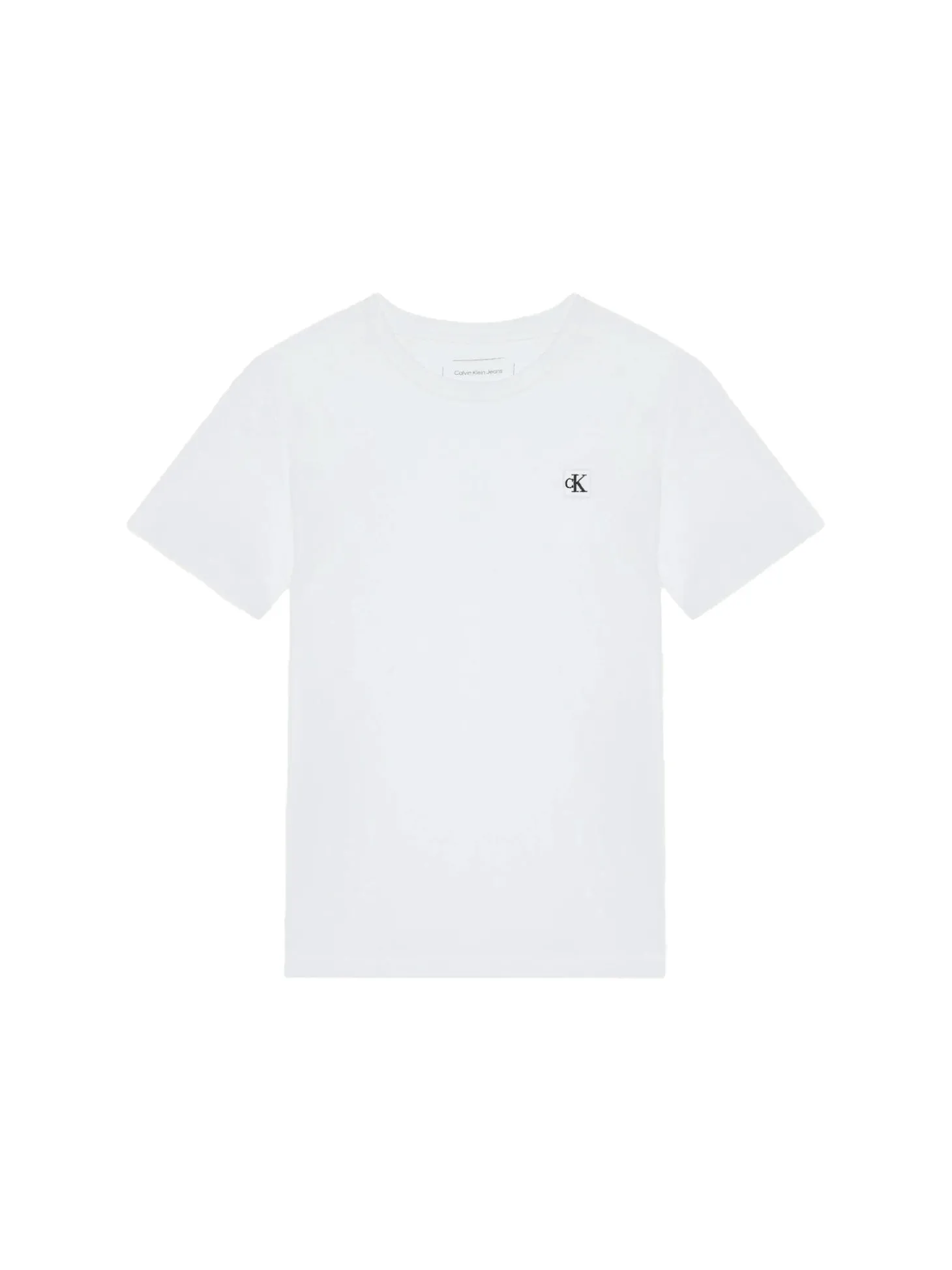 T-shirt teen mini logo badge monogram bianco