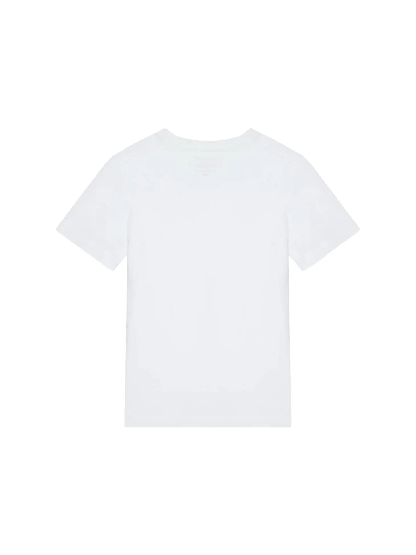 T-shirt teen mini logo badge monogram bianco