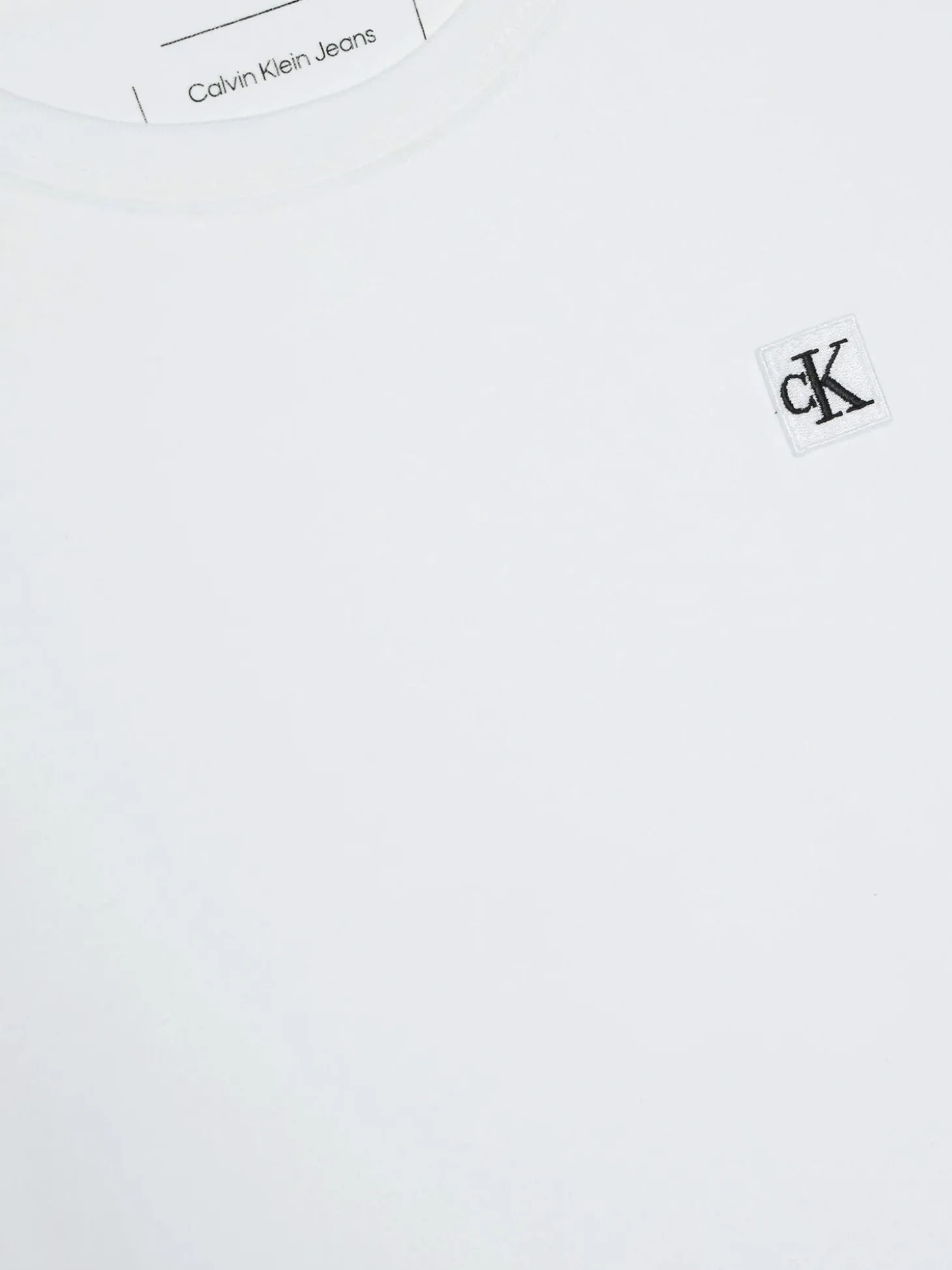T-shirt teen mini logo badge monogram bianco