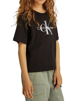 T-shirt teen monologo glitter nero