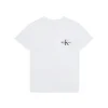 T-shirt teen monologo sul petto bianco