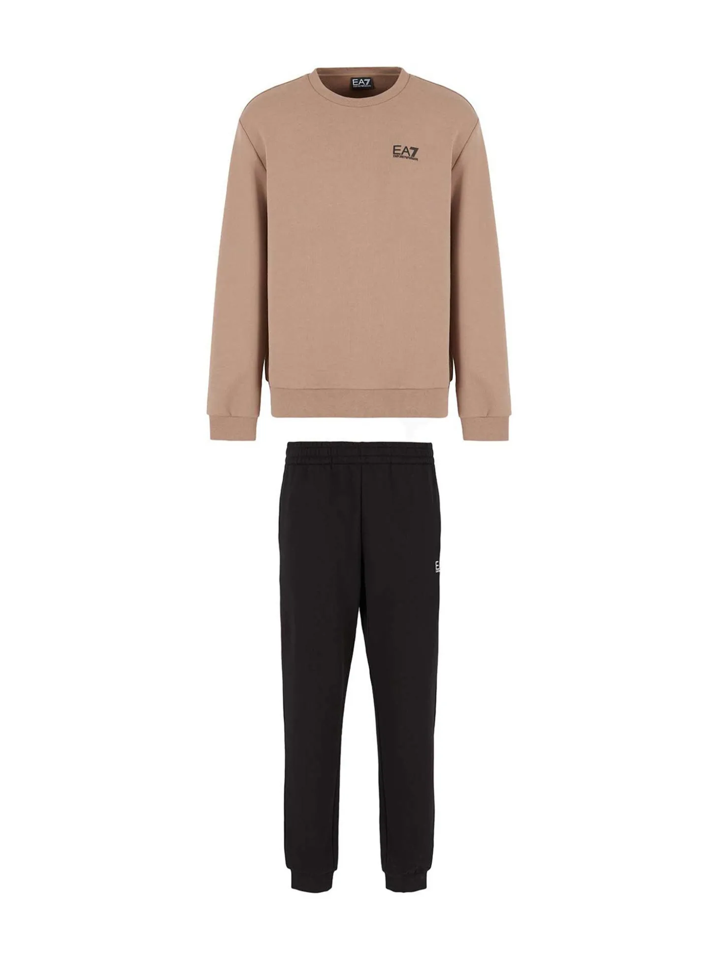 Tuta basic in felpa moro/nero