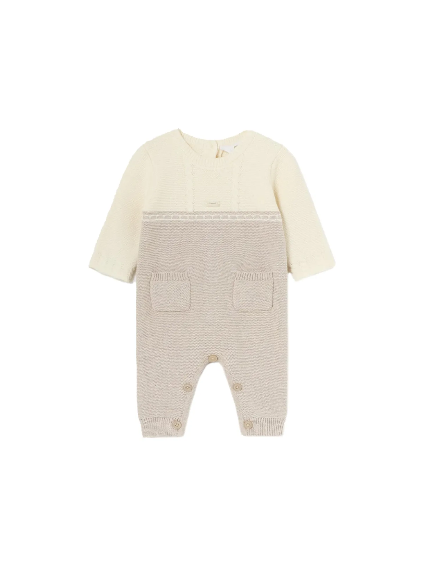 Tutina in maglia tricot noce