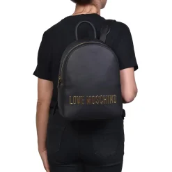 Zaino big con maxi logo lettering nero