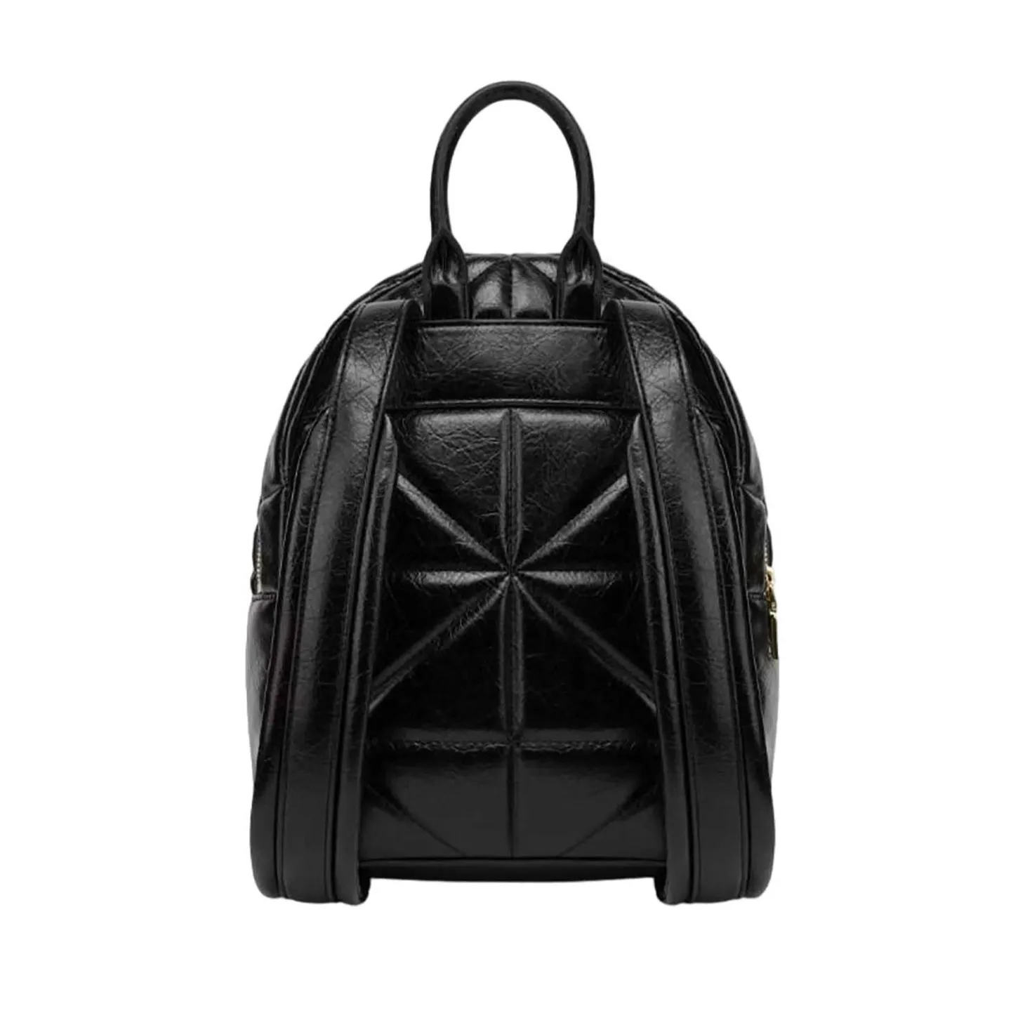 Zaino trapuntato geometrico con catena nero